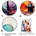 thumbnail image 3 of Designart "Cubism Perfumes with Orange Scent III" Fashion Framed Wall Art - Glam Orange Perfumes Entryway Framed Wall Art, 3 of 6
