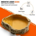thumbnail image 4 of Freshinsects Reptile Water and Food Bowl, Terrarium Decor (Large, Yellow), 4 of 6