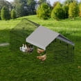 thumbnail image 4 of Chicken Coop 86x40 In Chicken Run Pen For Yard With Cover Outdoor Metal Portable Chicken Tractor Cage Enclosure Crate Outside For Poultry Breeding, 4 of 9