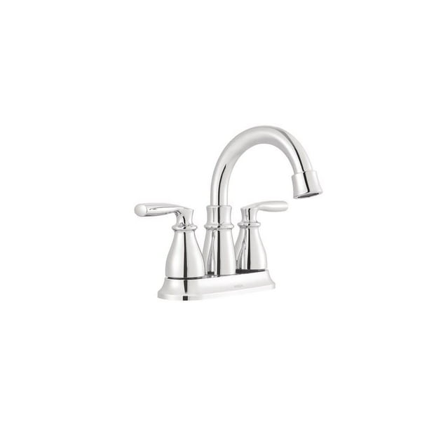 Grifo de lavabo Moen Hilliard cromado de 4 pulgadas con dos manijas