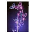 thumbnail image 1 of Cortina de entrada ABPHQTO Mariposa rosa púrpura luz brillante 85x120 CM, 1 of 1