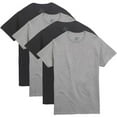 thumbnail image 2 of Fruit of the Loom Men's Crew Neck T-Shirt (Pack of 4), Black/Grey, XX-Large, 2 of 2