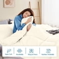 thumbnail image 3 of Premium Pima Cotton 3-Piece Duvet Cover Set – 800 Thread Count Luxury Bedding, Oversized King 120"x 98" - Ivory, 3 of 4