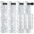 thumbnail image 2 of DriftAway Indoor and Outdoor Polyester Blackout Grommet Curtain Pair Gray,84"L x 52"W, 2 of 8