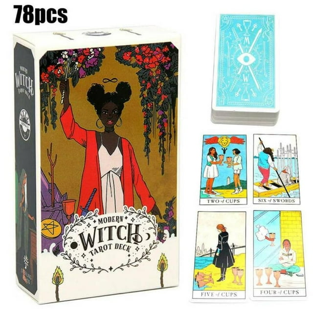 78 cartas Modern Witch Tarot Cards Deck Tarot Cards Fa Games Juego de cartas Modern Witch Tarot: 78 cartas de tarot con instrucciones Xemadio LL-1278