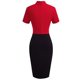 thumbnail image 4 of Vestidos Para Mujer Vestidos de Otoño Mangas Cortas Cuello Redondo Ahueca Hacia Fuera Estampado Viaje A La Cadera Vestido Retro Formal Odeerbi ODB149664, 4 of 6