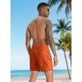 thumbnail image 2 of APTRO Mens Swim Trunks with Compression Liner 5 inch Inseam Quick Dry 2 in 1 Beach Bathing suits with Zipper Pockets 1-Orange XL, 2 of 7
