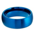 thumbnail image 2 of Blue Wedding Ring,8mm Wedding Ring,Tungsten Carbide Ring,Unique Wedding Ring,Blue Tungsten Band, 2 of 4