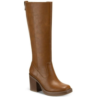 Sun   Stone Womens Aiimee Faux Leather Side Zip Knee-High Boots