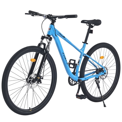 Raistyw 29 inch Mountain Bike for Men and Women, Single Speed Aluminum Frame Disc Brake Bicycle, Front Suspension, Blue