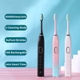 thumbnail image 4 of Cepillo de dientes eléctrico ultrasónico recargable por USB para adultos, blanqueador dental, 5 modos, temporizador inteligente con caja de viaje, 4 of 5