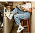 thumbnail image 3 of LUCKY STEP Womens Platform Shoes Chunky Fashion Lace-up Sneakers Casual Shoes,Grey&Green, 3 of 5