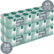 Kleenex Naturals Facial Tissue - 8 X 8.40 - White - Virgin Fiber, Fiber - Soft - For Restroom - 95 Per Box - 36 / Carton