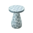 thumbnail image 4 of Halio Blue Floral Shell Side Table, 4 of 6