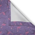 thumbnail image 5 of Ambesonne Flamingo Grommet Curtain, Dots Birds Girls, 50" x 72", Violet Pink Pale Blue, 5 of 6