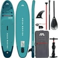 thumbnail image 1 of Aqua Marina Vapor Stable Inflatable Paddle Board & Pump Paddle Backpack Leash, Light Blue, 1 of 12