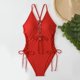 thumbnail image 5 of Bikini Mujer Traje de Baño Traje de Baño Sexy Con Cordones y Escote En V Profundo Para Mujer, Traje de Baño de Corte Alto, Ropa de Playa de Verano 917, 5 of 8