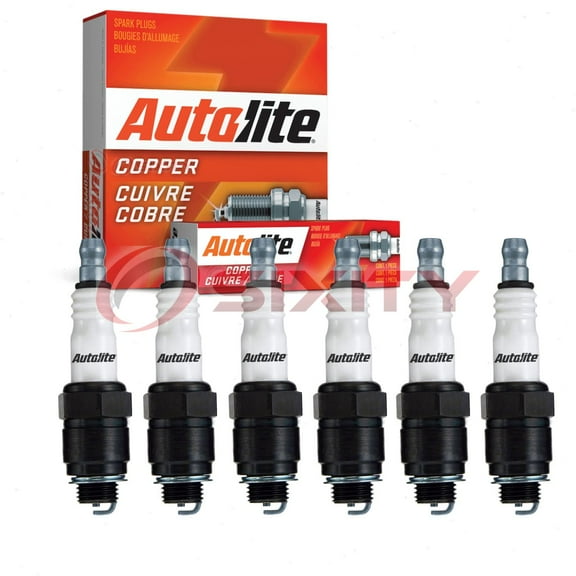6 pc Autolite 3136 Copper Core Spark Plugs for 526 M8 P6 W260MZ1 Ignition Wire Secondary