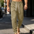 thumbnail image 5 of Cargo Pants for Men Elastic Waist Casual Loose Sports Jogger Straight Leg Outdoor Hiking Full Length Work Pants, 5 of 7