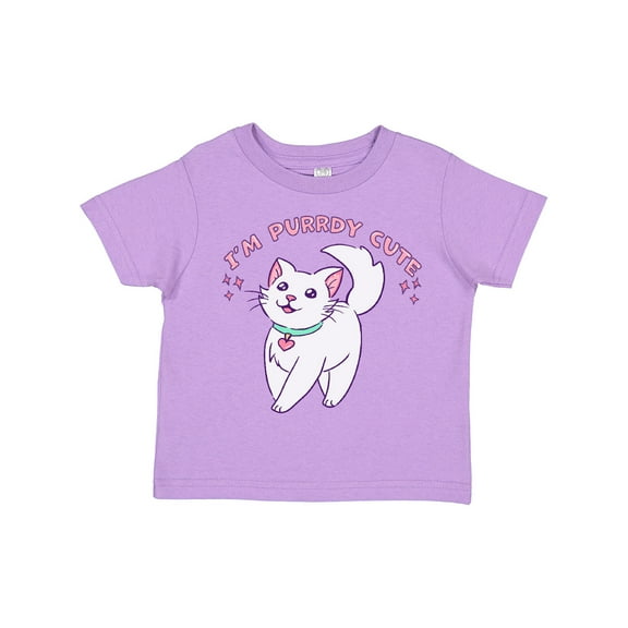 Inktastic I'm Purrdy Cute White Kitty Cat Boys or Girls Toddler T-Shirt