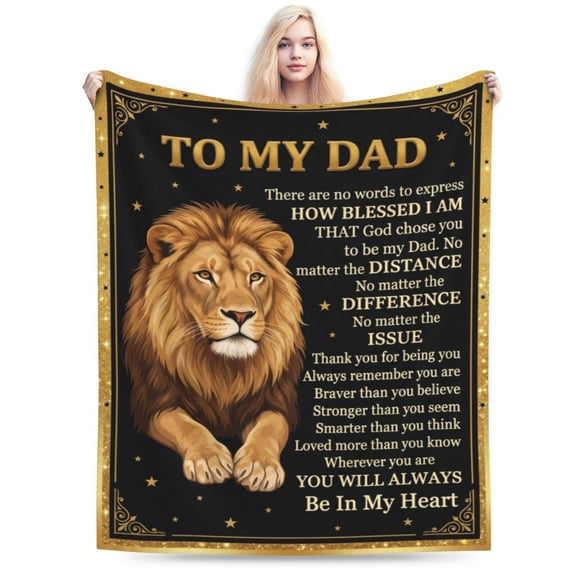 Gift for Dad Birthday Gift, Girl Dad Gifts for Fathers Day from Daughter, Fathers Birthday Gifts Ideas, Birthday Gift for Dad from Son, Dad Blanket from Daughter 50x40