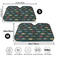 thumbnail image 3 of Kdxio River Freshwater Fish Print Windshield Sun Shade,UV Rays and Sun Heat Protection,Sunshade for Car Windshield,Car Shade Front Windshield - Small, 3 of 5