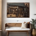 thumbnail image 3 of Elephant Stock Old Carpentry Tools Wall Art - Horizontal Canvas Wall Art - Living Room Wall Decor - Hobbies And Lifestyle Canvas - Gray And Brown Decor - 51" x 34", 3 of 8
