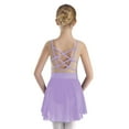thumbnail image 2 of Alvivi Kids Girls Sparkly Ballet  Lyrical Dance Leotards Crisscross Sheer Mesh Ice Skating Dress Light Purple 6, 2 of 7
