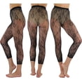 thumbnail image 3 of ToBeInStyle Women's Capri Floral and Blossoms Fishnet Tights - Black, 3 of 6
