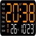 thumbnail image 5 of Voice-Activated LED Digital Wall Clock with Temperature, Date, Week Display - 5-Level Brightness, Fahrenheit/Celsius Switch, Daylight Saving Time, Table/Wall Mount for Living Room, Office, Classroom,, 5 of 5