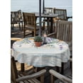thumbnail image 2 of Floral Eucalyptus Leaves Table Cloth Round Tablecloth, Daisy Summer Botanical Wooden Waterproof Wrinkleproof Table Cover with Umbrella Hole and Zipper for Party/Dining/Patio/Wedding 60 Inch, 2 of 9