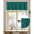 thumbnail image 7 of Aventurine Valances for Windows Emerald Green Solid Color Valance Rod Pocket Light Filtering Short Window Treatments Curtains for Kitchen Bathroom Living Room Bedroom, 1 Panel, 60 x 18 Inch, 7 of 7