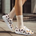 thumbnail image 3 of COEQINE Dachshund Paw Women Sneakers Tennis Shoes Dog Puppy Print Fashion Sport Gym Jogging Tennis Fitness Sneaker White Sole Girls Taining Athletic Footwear, Yellow Brown, 3 of 7