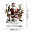 thumbnail image 3 of JMKQLZ Christmas Scene Crystal Ball Ornament - 2D Acrylic Holiday Decor for Tabletop, Shelf or Mantel Christmas Decoration, 3 of 6
