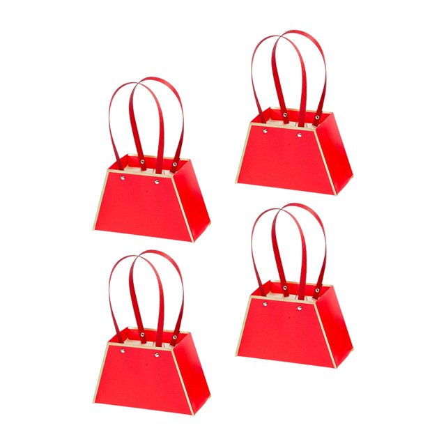 4 Pieces Portable Bouquet Waterproof for Classmates Lovers Family White