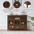 thumbnail image 5 of Convenience Concepts Big Sur Deluxe 55 inch TV Stand with Storage Cabinets and Shelf, Dark Walnut, 5 of 10