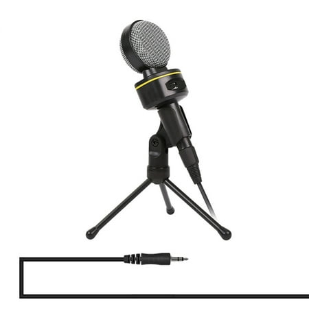 AMZER Professional Condenser Sound Recording Microphone with Tripod Holder, Cable Length: 2.0m, Compatible with PC and Mac for Live Broadcast Show, KTV,
