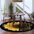 thumbnail image 3 of Round Rug 7Ft Washable Non-Slip, Yellow Sunflowers Circle Area Rugs for Living Room Bedroom, Floral Rustic Abstract Black Indoor Floor Mats Carpet Runner for Home Decor Aesthetic, 3 of 8