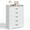 5 Drawer-White, variant on Asofer 6-Drawer White Dresser Cabinet with Metal Handle, Modern Wood Double Chest for Bedroom, Living Room