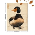 thumbnail image 3 of Qisvanset 12x16 Inch 2D Flat Framed Canvas Art, Vintage Duck Sketch Farm Rustic Nursery Home Wall Art Decor, 3 of 5
