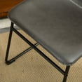 thumbnail image 6 of Roundhill Furniture Lotusville Dining Chair, Set of 2, Faux Leather, Antique Gray, 6 of 8