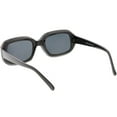 thumbnail image 4 of Chunky Rectangle Sunglasses Neutral Colored Lens 50mm (Shiny Black / Smoke), 4 of 4