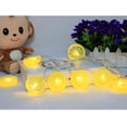 thumbnail image 4 of Cadena de luces led naranja estilo niña - amarillo limón - 3 metros 20 luces tres pilas (sin pilas) Ormromra WRLF-612, 4 of 4