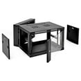 thumbnail image 3 of NavePoint 6U Server Cabinet with Hinged Back - 21.6” Deep, 6U Server Rack Enclosure with Locking Glass Door, Wall Mount Rack with Removable Side Panels, 6U Network Cabinet with 2 Fans, Pre-Assembled, 3 of 5