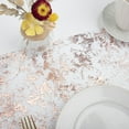 thumbnail image 3 of TETOU 2pcs Table Runner Sequin Glitter Foil Metallic Thin Mesh Tablecloth 11*108" Banquet Valentine's Day Table Decor - Rose gold, 3 of 14