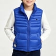 thumbnail image 5 of Cethrio Boys Puffer Vests Size 5-6 Years, Sleeveless Lightweight Warm Quilted Winter Outerwear with Zipper Blue, 5 of 7