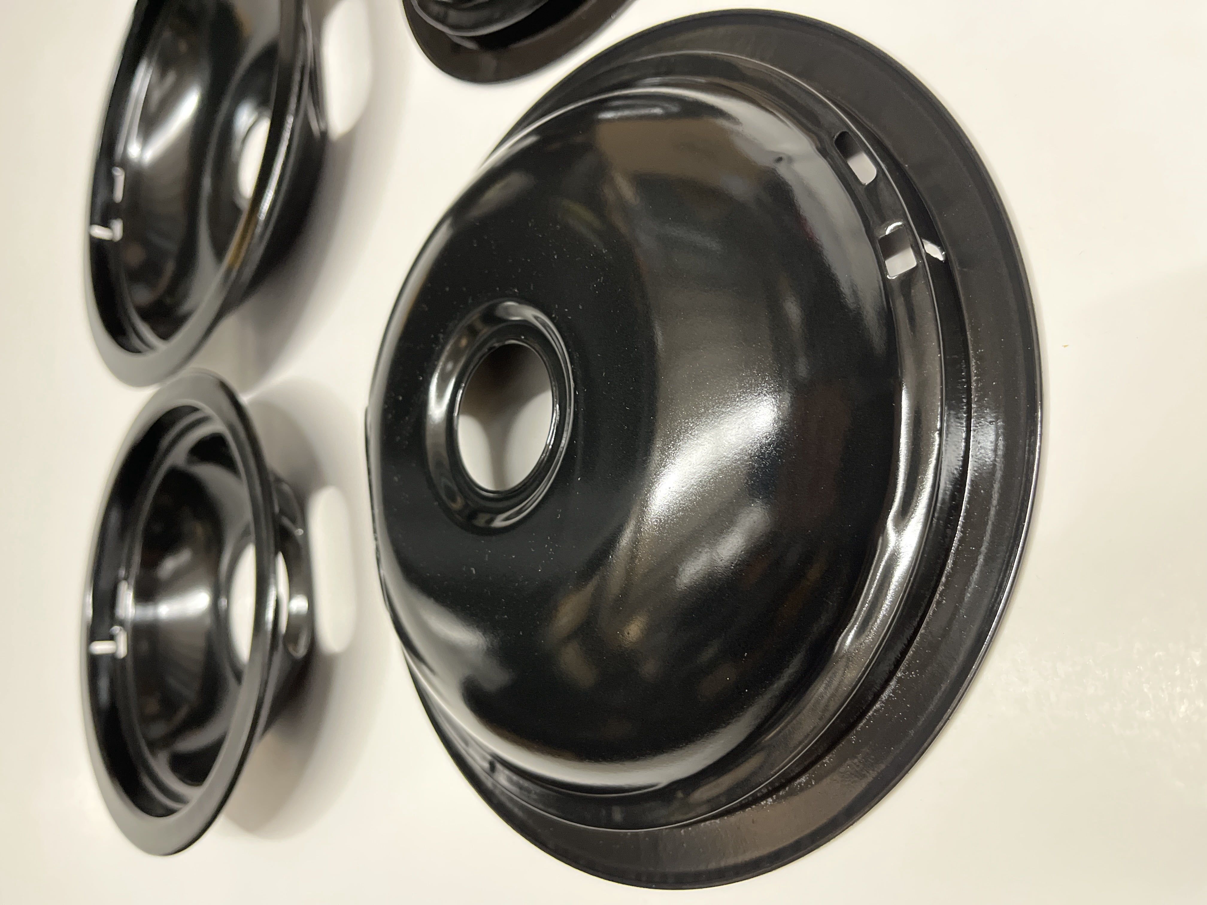 Supco DP8051 4-pack Black Porcelain Range Burner Drip Pan Bowl Set for Whirlpool 2 of W10290353 2 of W10290350