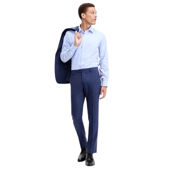 Tommy Hilfiger Mens Modern fit Wool Dress Pants 32 / 30 Blue Solid