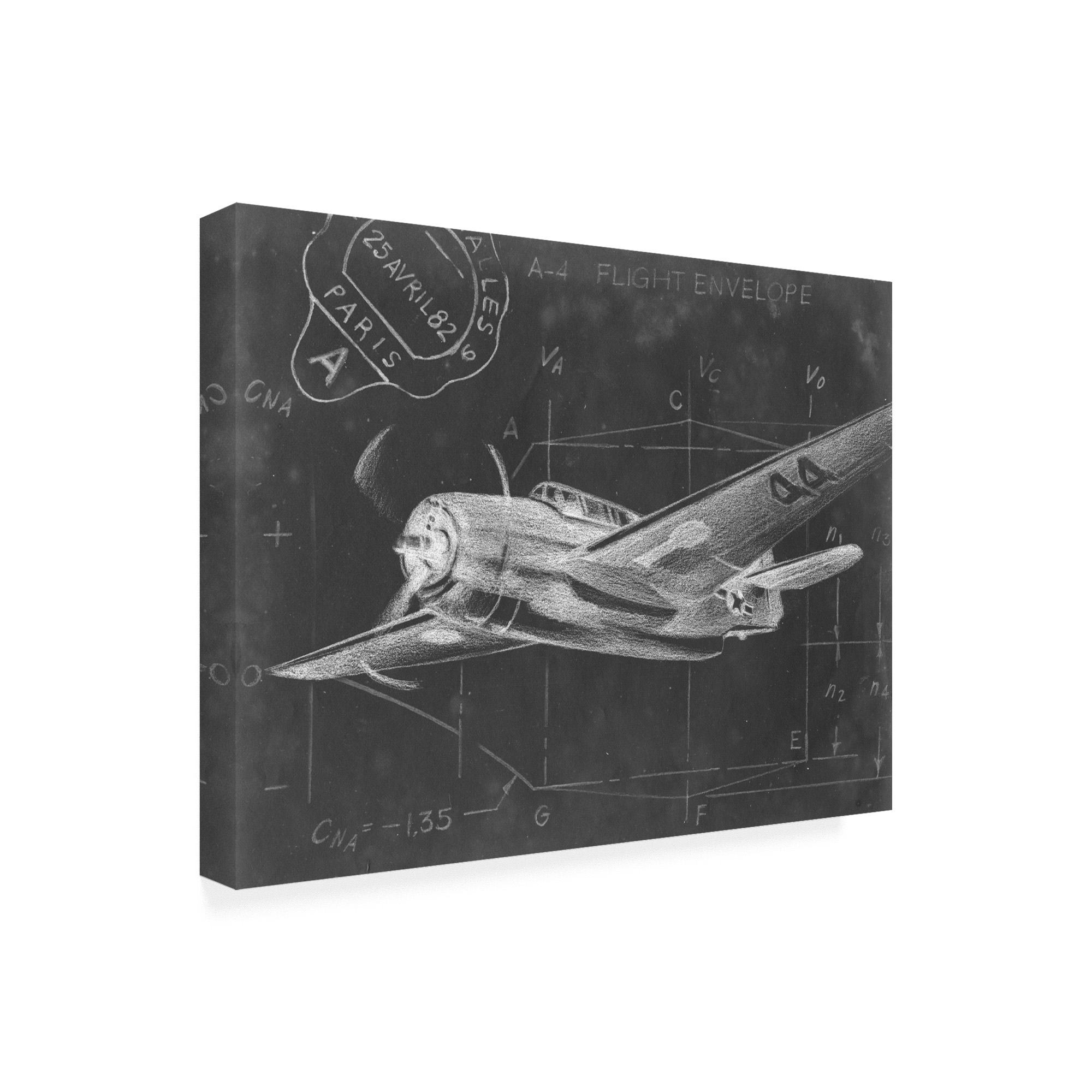 Trademark Fine Art 'Flight Schematic Ii' Canvas Art by Ethan Harper
