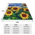 thumbnail image 5 of Bingfone Landscape With Sunflowers Print Flannel Fleece Blanket Throw Blanket For Bed,Sofa,Couch,Travel,Camping(60"X50"), 5 of 9
